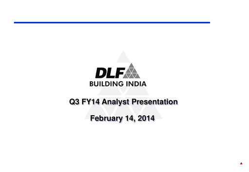 Thumbnail DLF Quarterly Report 2013-q3