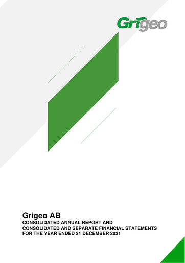 Miniature Grigeo AB Rapport annuel 2021
