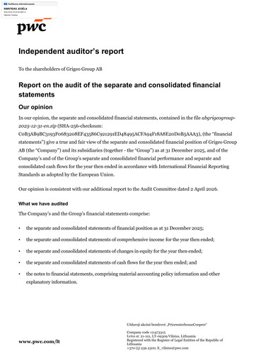 Miniature Grigeo AB Bilan financier 2025