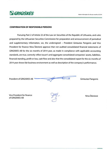 Miniature Grigeo AB Rapport semestriel 2014-h1