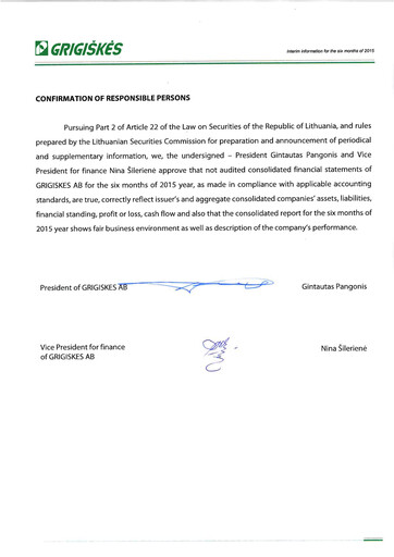 Miniature Grigeo AB Rapport semestriel 2015-h1