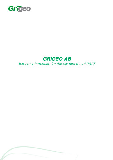 Miniature Grigeo AB Rapport semestriel 2017-h1