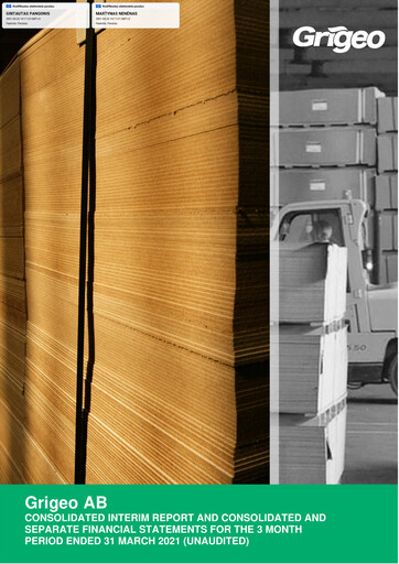 Miniature Grigeo AB Rapport trimestriel 2021-q1