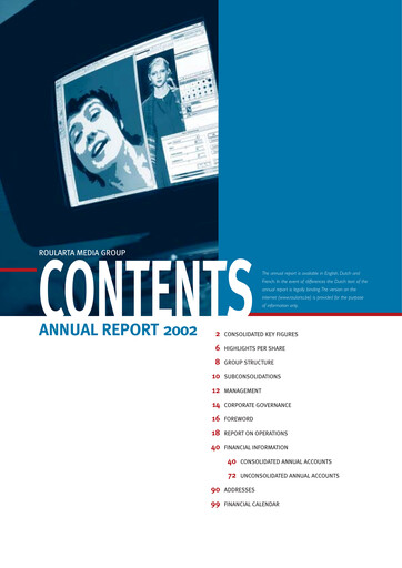 Thumbnail Roularta Media Group Annual Report 2002