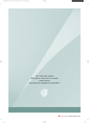 Thumbnail Roularta Media Group Annual Report 2003