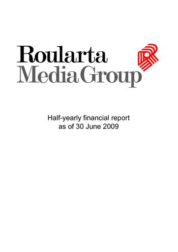 Thumbnail Roularta Media Group Financial Report 2009-h1