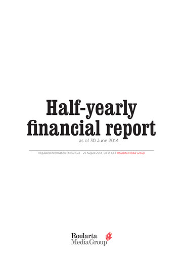 Thumbnail Roularta Media Group Financial Report 2014-h1