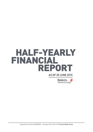 Thumbnail Roularta Media Group Financial Report 2015-h1
