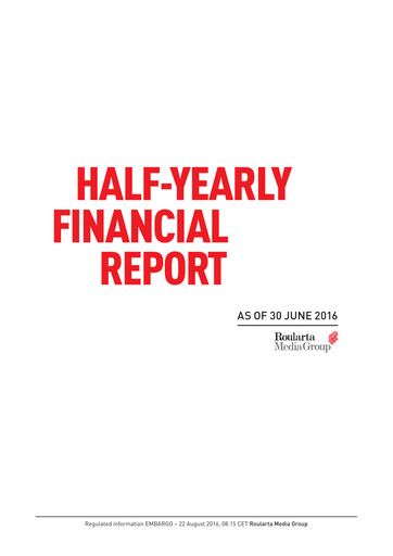Thumbnail Roularta Media Group Financial Report 2016-h1
