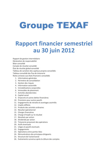 Thumbnail Texaf Half-year Report 2012-h1