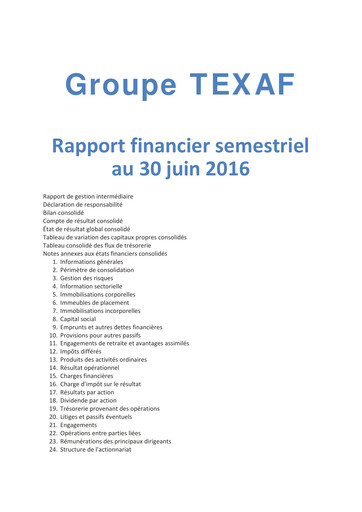 Thumbnail Texaf Half-year Report 2016-h1