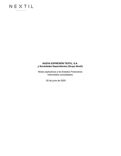 Thumbnail Nueva Expresión Textil Half-year Report 2020-h1