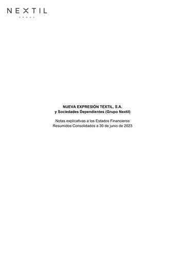 Thumbnail Nueva Expresión Textil Half-year Report 2023-h1