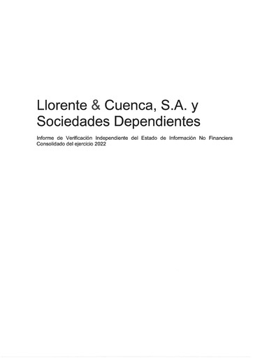 Miniature Llorente & Cuenca Rapport ESG 2022