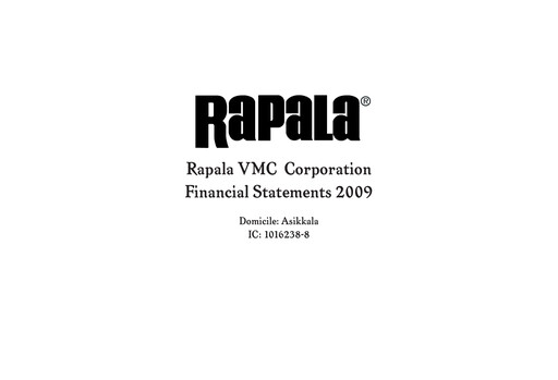 Thumbnail Rapala VMC Corporation Financial Statement 2009