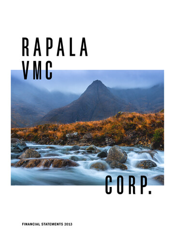 Thumbnail Rapala VMC Corporation Financial Statement 2013