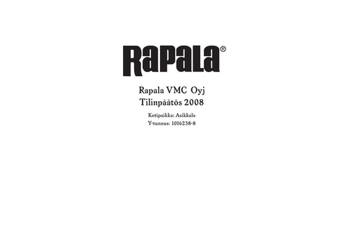 Thumbnail Rapala VMC Corporation Financial Statement 2008