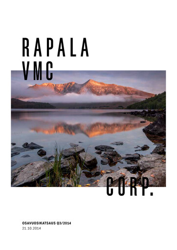 Thumbnail Rapala VMC Corporation Quarterly Report 2014-q3
