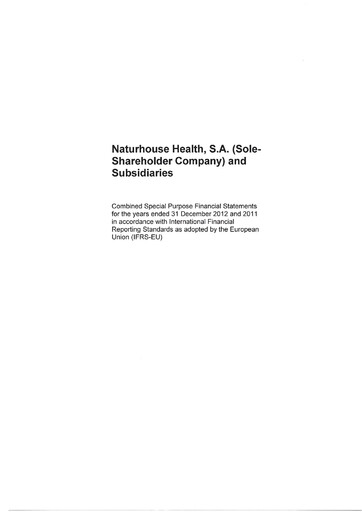 Thumbnail Naturhouse Health Financial Statement 2012