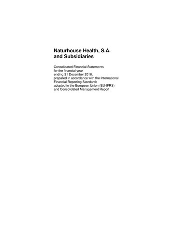 Thumbnail Naturhouse Health Financial Statement 2016