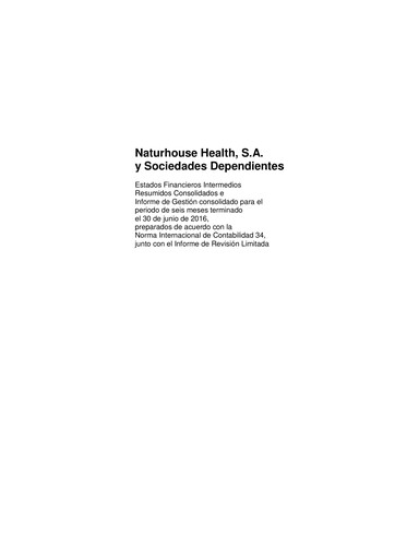 Thumbnail Naturhouse Health Financial Statement 2016-h1