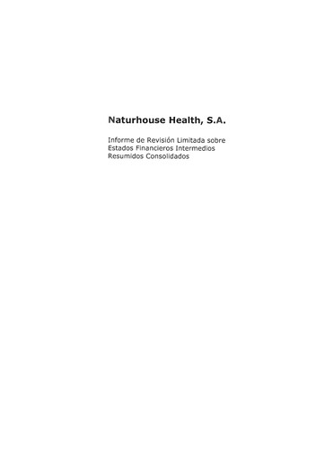 Thumbnail Naturhouse Health Financial Statement 2018-h1