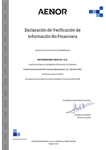 Thumbnail Naturhouse Health Sustainability Report 2021