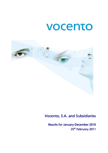 Thumbnail Vocento Financial Report 2010