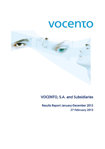 Thumbnail Vocento Financial Report 2012