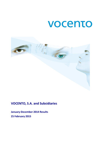 Thumbnail Vocento Financial Report 2014