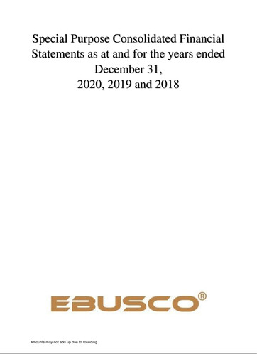 Thumbnail Ebusco Holding Financial Statement 2020