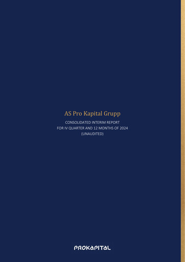 Thumbnail AS Pro Kapital Grupp Financial Report 2024