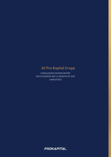 Thumbnail AS Pro Kapital Grupp Financial Report 2025