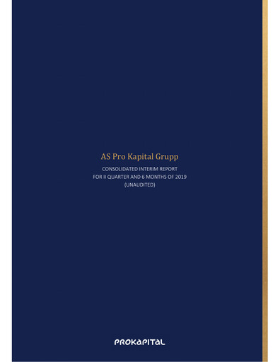 Thumbnail AS Pro Kapital Grupp Half-year Report 2019-h1