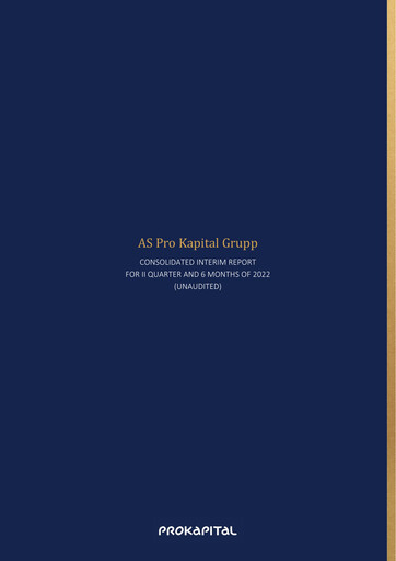 Thumbnail AS Pro Kapital Grupp Half-year Report 2022-h1