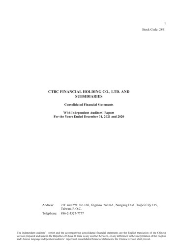 Thumbnail CTBC Financial Holding
 Financial Statement 2021