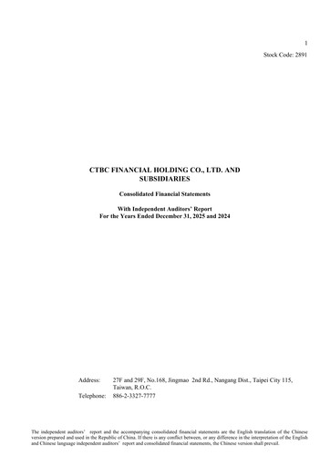 Thumbnail CTBC Financial Holding
 Financial Statement 2025