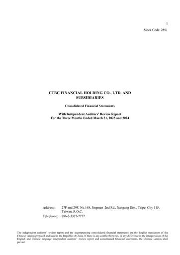 Thumbnail CTBC Financial Holding
 Quarterly Report 2025-q1