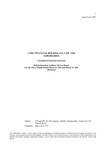 Thumbnail CTBC Financial Holding
 Quarterly Report 2026-q1