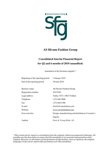 Vorschaubild AS Silvano Fashion Group Halbjahresbericht 2019-h1