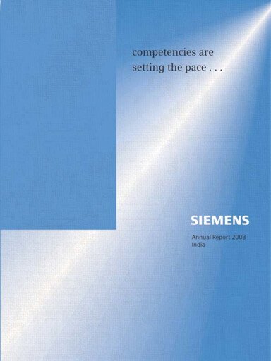 Thumbnail Siemens India
 Annual Report 2003