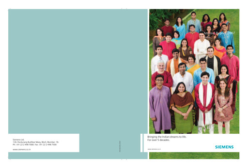Thumbnail Siemens India
 Annual Report 2007
