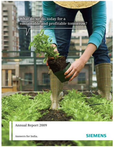 Thumbnail Siemens India
 Annual Report 2009