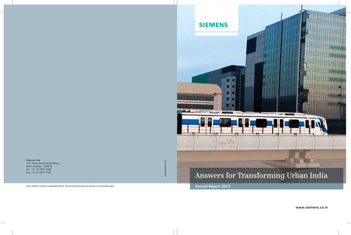 Thumbnail Siemens India
 Annual Report 2013