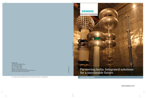 Thumbnail Siemens India
 Annual Report 2014