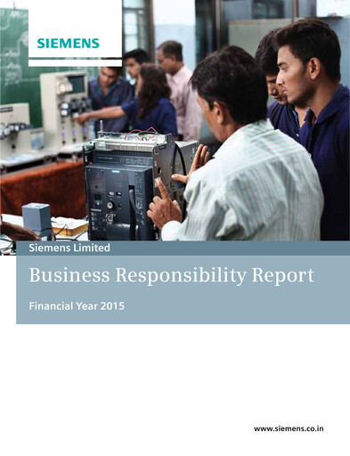 Thumbnail Siemens India
 Sustainability Report fy2015