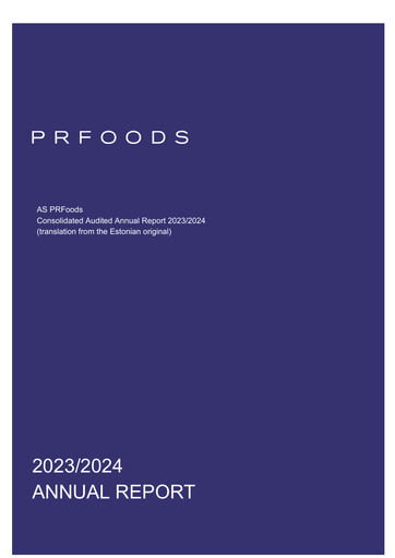 Thumbnail AS PRFoods Annual Report 2023-2024