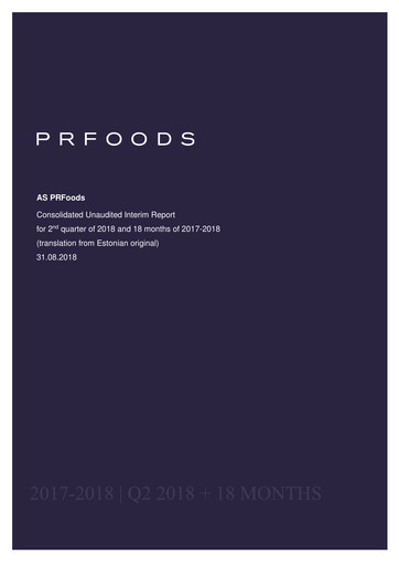 Thumbnail AS PRFoods Financial Report 2017-2018