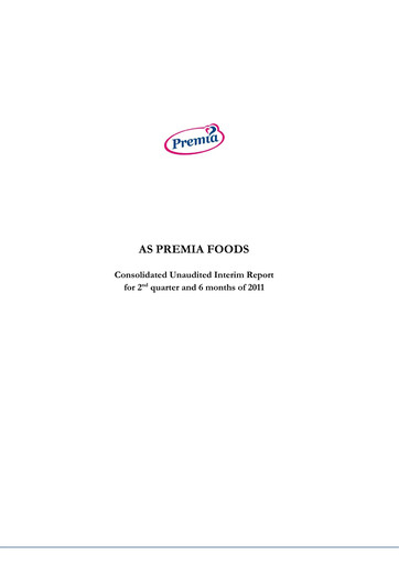 Thumbnail AS PRFoods Half-year Report 2011-h1