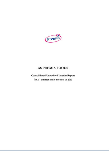 Thumbnail AS PRFoods Half-year Report 2013-h1